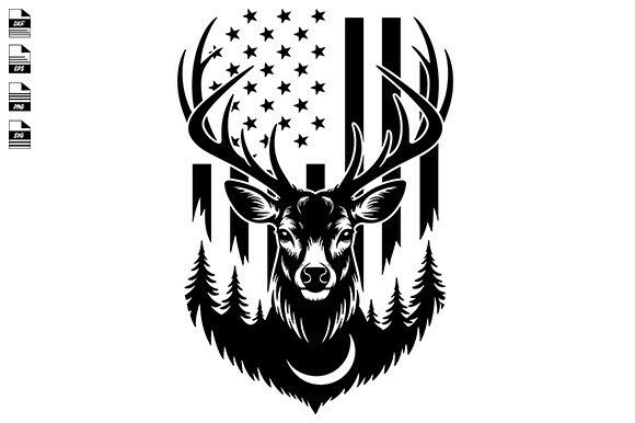 Download American Flag Deer Svg, Deer Hunting - Deer Collection