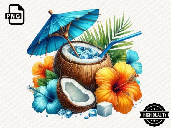 Download Watercolor Summer Beach Clipart PNG - Premium Resources