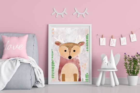 Download Deer Woodland Nursery Print - Deer Collection