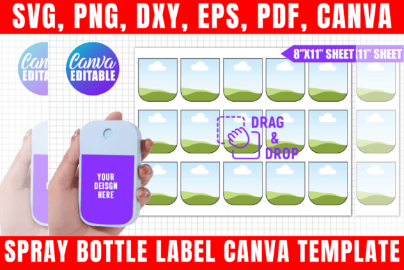 Download Spray Bottle Label Canva Template - Template Collection