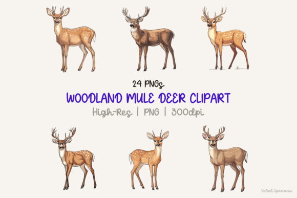 Download Woodland Mule Deer Clipart - Deer Collection