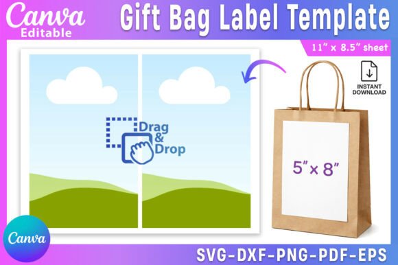 Download Gift Bag Label Template | Editable Canva - Template Collection