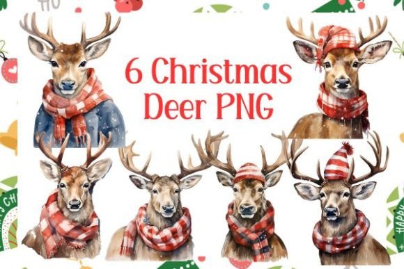 Download Watercolor Christmas Deer Clipart - Deer Collection