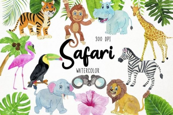 Download Watercolor Safari Clipart Jungle Clipart - Premium Resources