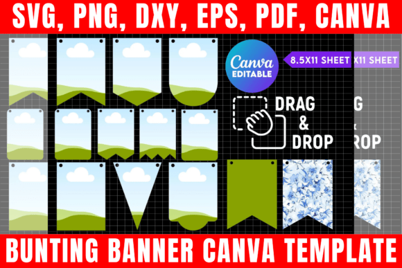 Download Bunting Banner Canva Template - Template Collection