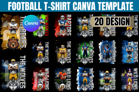 Download 20 Football T-Shirt Canva Templates - Template Collection