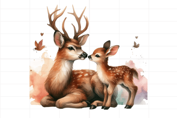 Download Watercolor Boho Deer Clipart - Deer Collection
