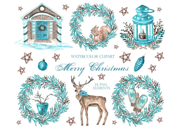 Download Christmas Floral Clipart, Vacation, Deer - Deer Collection