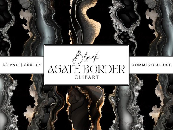Download Black Agate Border Clipart Bundle - Border clipart bundle Collection