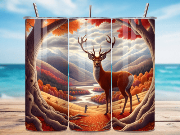 Download Enchanted Woodland Deer Tumbler Art - Deer Collection
