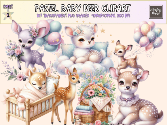 Download Pastel Baby Deer Clipart - Deer Collection