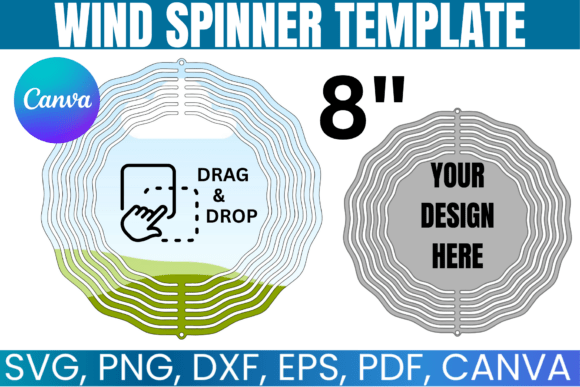 Download 8" Wind Spinner Canva Template - Template Collection