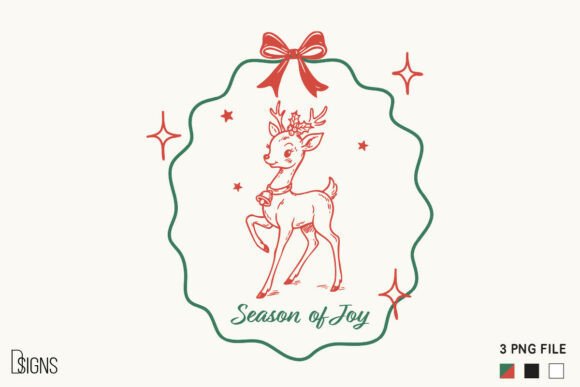 Download Christmas Reindeer Hand-Drawn Frame Png - Deer Collection