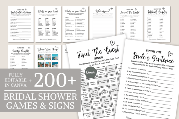 Download Minimalist Bridal Shower Games Template - Template Collection