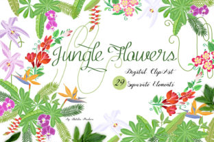 Download Jungle Clipart with Flowers - Premium Bundle