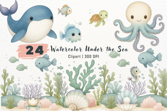 Download Watercolor Under the Sea Clipart - Under the sea clipart Collection