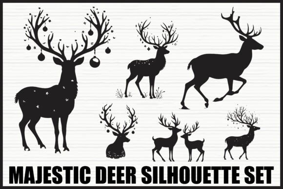 Download Majestic Deer Forest Silhouettes - Deer Collection
