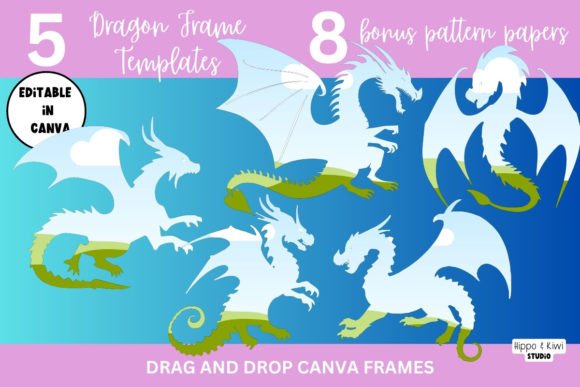 Download Dragon Frame Template for Canva - Template Collection