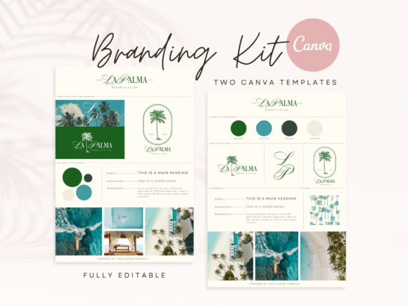 Download Brand Board Canva Template Kit Green - Template Collection