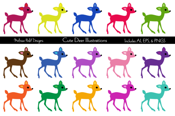 Download Cute Deer Illustrations - Deer Collection